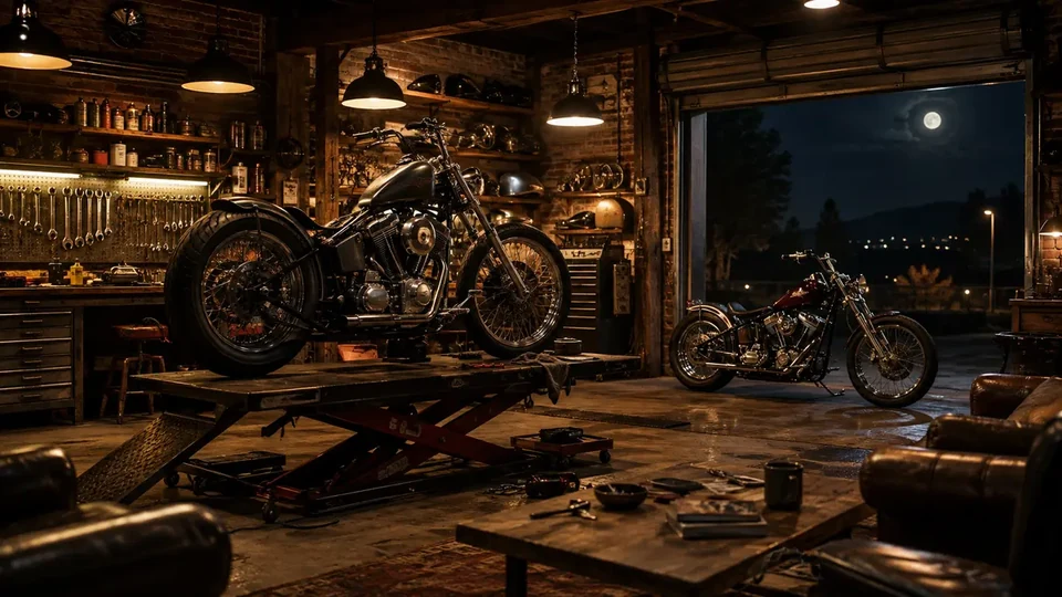 Dedykowana grafika operacji Serwis motocykli w klubie