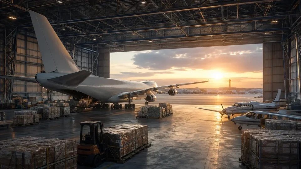 Dedykowana grafika operacji Hangar — fracht lotniczy