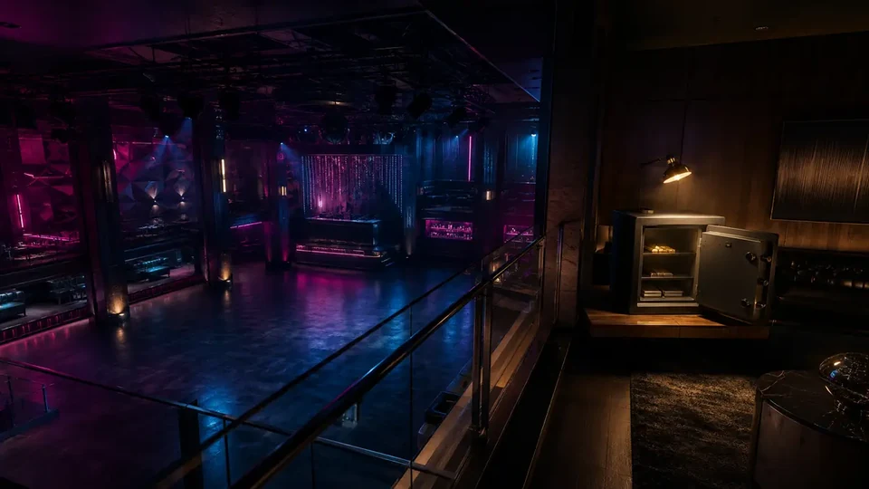 Dedykowana grafika operacji Klub nocny — sejf popularności